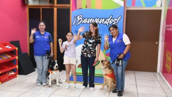 Canoterapia del DIF Estatal: Perros entrenados rehabilitan a niñas, niños y adolescentes