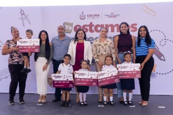 Gobernadora Indira Vizcaíno entrega Mi ColiBeca para Empezar a estudiantes de preescolar en Cuauhtémoc