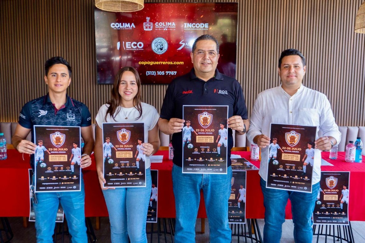Gobierno de Colima presenta Copa Guerreros 2026, torneo nacional de futbol infantil y juvenil que combina deporte y turismo