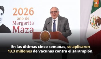 Sarampión en México presenta tendencia sostenida a la baja gracias a vacunación masiva