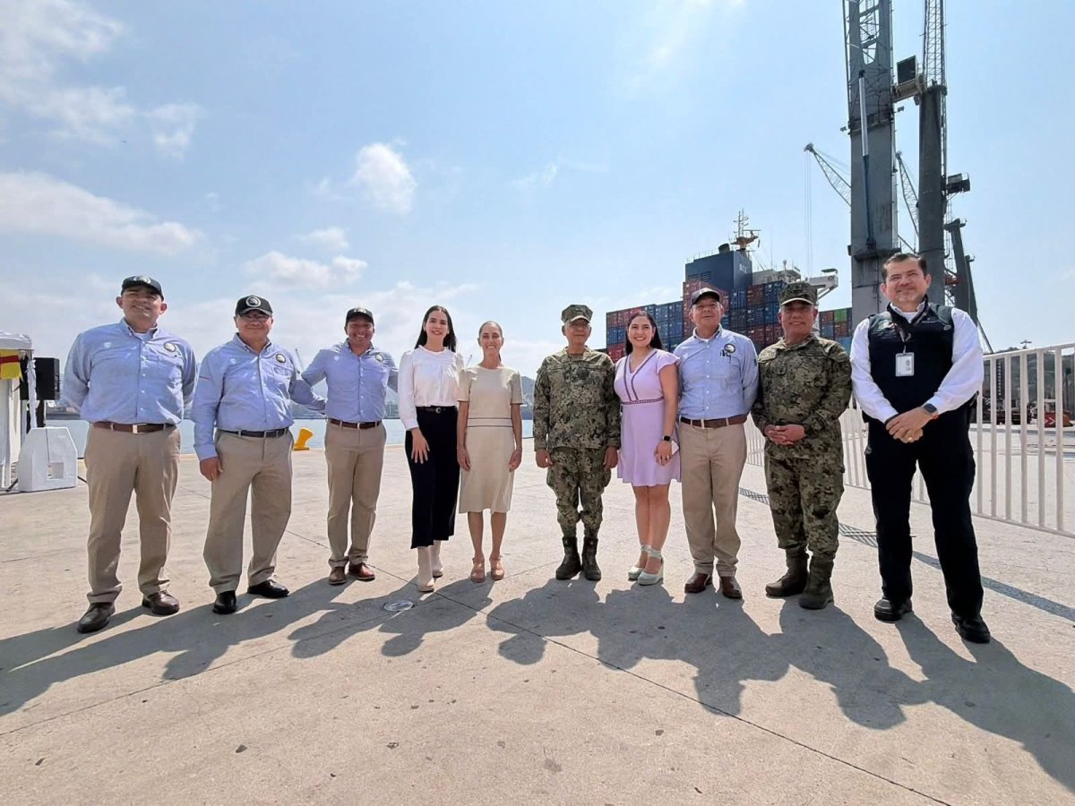Gobernadora de Colima acompa&ntilde;a a presidenta Sheinbaum en supervisi&oacute;n del Puerto de Manzanillo