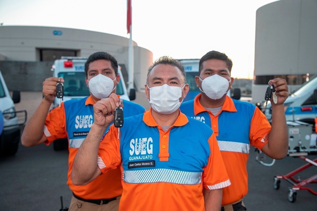Guanajuato renueva flota de ambulancias para fortalecer sistema de urgencias estatales
