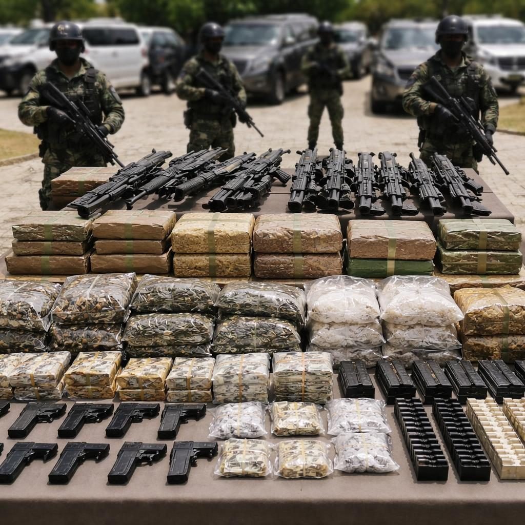 Fuerza Interinstitucional de Reacci&oacute;n T&aacute;ctica Olmeca detiene a 26 personas y asegura armamento y droga en Tabasco