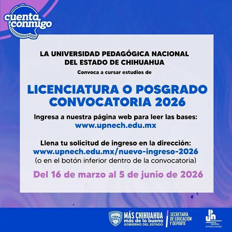 UPNECH inicia periodo de entrega de fichas para nuevo ingreso a licenciatura y posgrado
