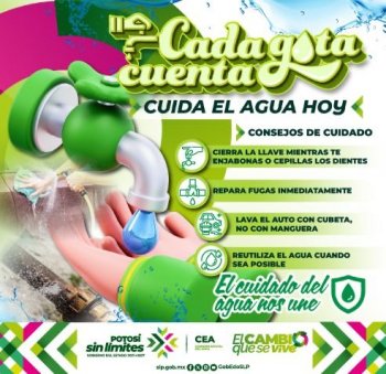 Gobierno de San Luis Potosí lanza campaña para promover uso responsable del agua ante temporada de calor