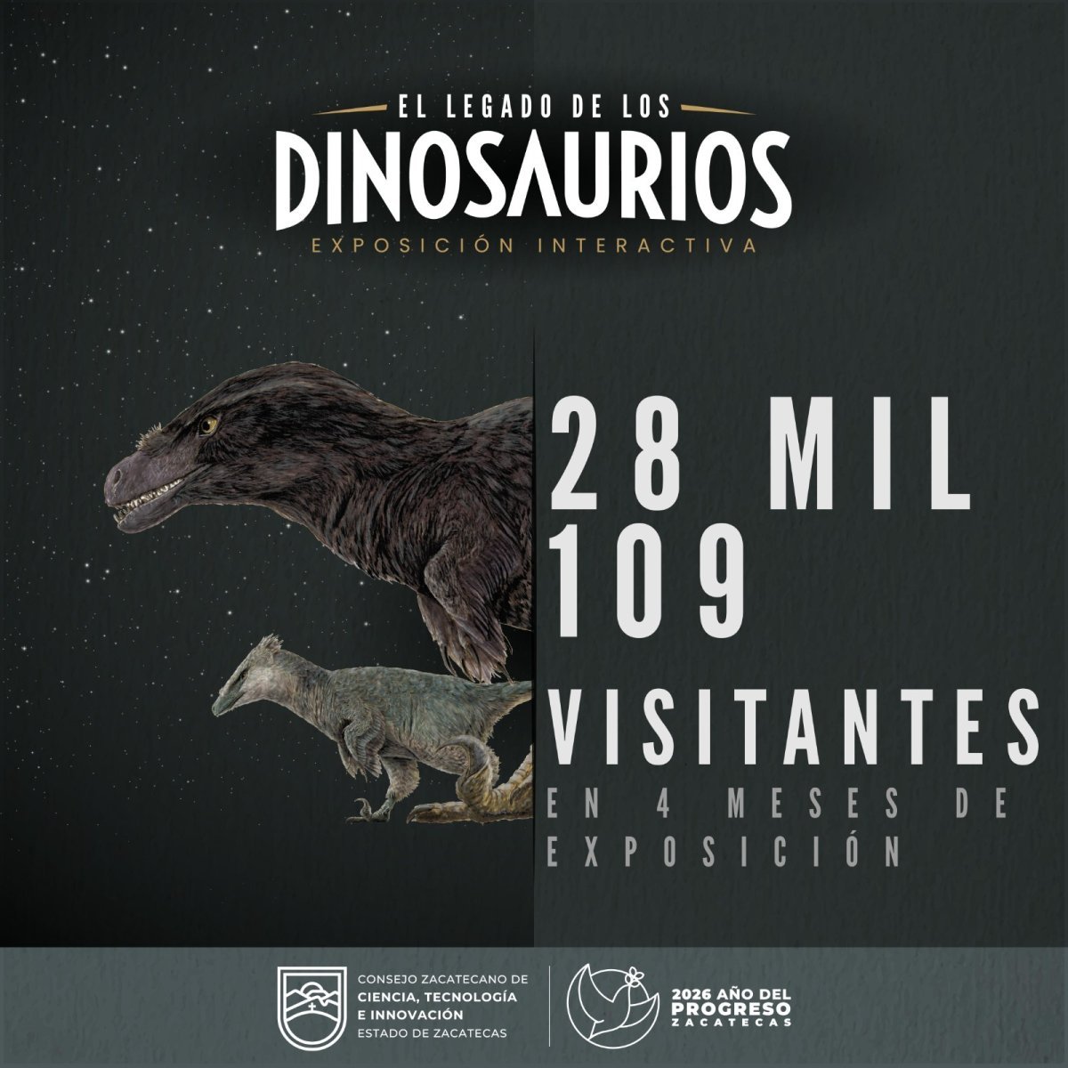 Exposici&oacute;n de dinosaurios en Zigzag atrae a m&aacute;s de 28 mil visitantes durante cuatro meses