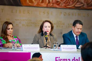Firman SCJN y Secretaría de las Mujeres convenio para fortalecer acceso a la justicia 