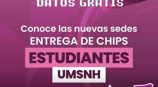 Estudiantes de la UMSNH en el interior del estado tienen hasta el 27 de marzo para recoger chip de internet gratuito