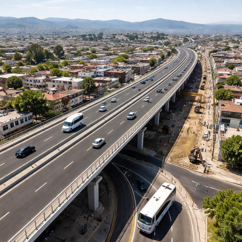 Puente Independencia en Morelia alcanza 80% de avance y aliviar&aacute; tr&aacute;nsito vehicular en abril