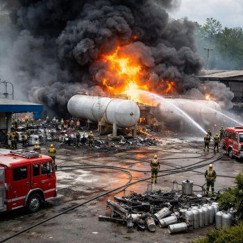 Explosión en gasera de Chalco deja un herido y moviliza a cuerpos de emergencia