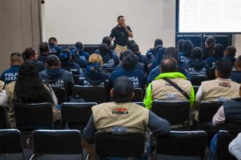 Capacitan a 181 elementos policiales en Puebla sobre uso legítimo de la fuerza y atención ciudadana