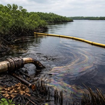 Pescadores denuncian fuga de hidrocarburo en laguna y Río Colorado de Veracruz