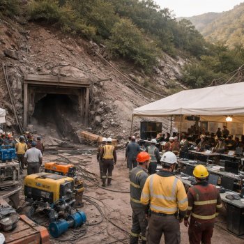 Continúan labores de rescate para tres mineros atrapados en Sinaloa tras 136 horas ininterrumpidas