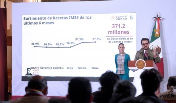 IMSS reporta surtimiento de 371.2 millones de piezas de medicamentos en últimos seis meses