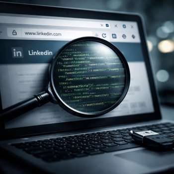 LinkedIn inyecta código malicioso para espiar extensiones de navegador, según informe