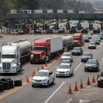 Transportistas toman caseta México-Toluca y dan paso libre a automovilistas: minuto a minuto