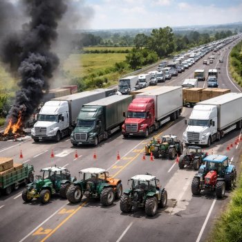 Bloqueos de transportistas y campesinos: estas son las carreteras afectadas este martes