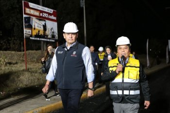 Gobierno de Puebla avanza en rehabilitación nocturna de Diagonal Defensores de la República
