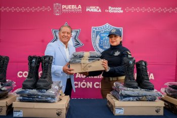Gobierno de Puebla concluye entrega de uniformes a más de 3,600 integrantes de la Policía Auxiliar