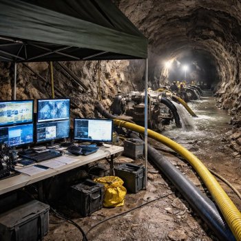 Optimizan sistema de achique y comunicación en mina Santa Fe para búsqueda de tres mineros