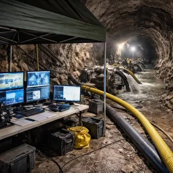 Optimizan sistema de achique y comunicación en mina Santa Fe para búsqueda de tres mineros