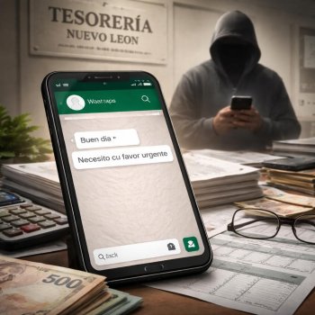 Tesorería de Nuevo León alerta sobre fraude por WhatsApp a funcionarios municipales