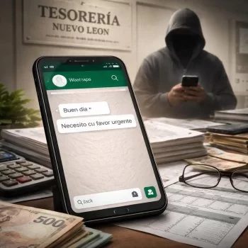 Tesorería de Nuevo León alerta sobre fraude por WhatsApp a funcionarios municipales