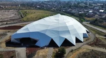 SCOP concluye rehabilitación del domo del Auditorio Bicentenario; municipio continúa con detalles interiores