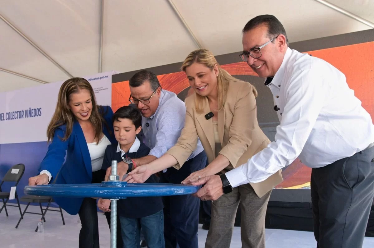 Gobernadora Maru Campos inaugura Colector Vi&ntilde;edos en Ju&aacute;rez con inversi&oacute;n de 188 mdp