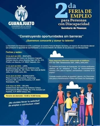 Secretaría de Finanzas convoca a la 2da Feria de Empleo Inclusiva para personas con discapacidad