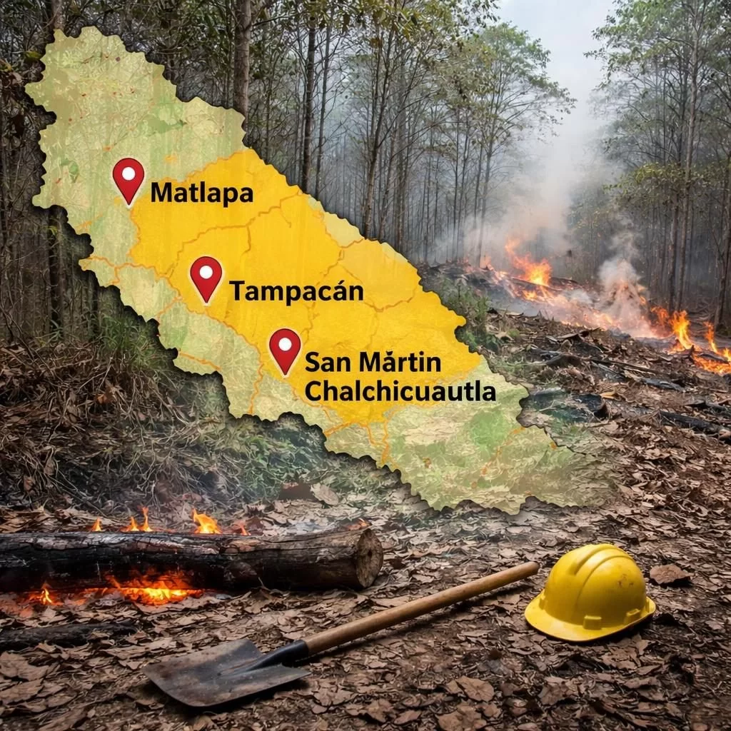 Proponen incluir a Matlapa, Tampac&aacute;n y San Mart&iacute;n Chalchicuautla en zona de alto riesgo forestal
