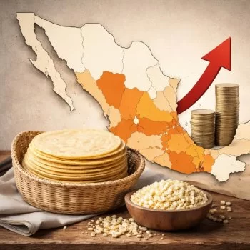 Aumento en el precio de la tortilla: ¿En qué estados de México impactará más?