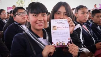 Beca Rita Cetina fortalece permanencia escolar en San Luis Potosí con apoyo a más de 190 mil estudiantes