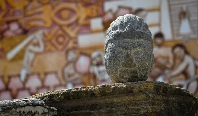 INAH identifica imagen del dios del ma&iacute;z en escultura olmeca-xicalanca hallada en Tlaxcala