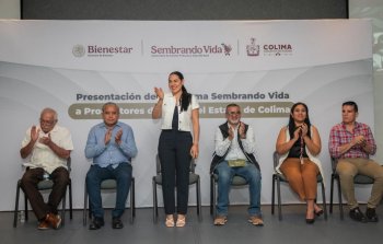Gobernadora presenta programa Sembrando Vida a productores de arroz en Colima