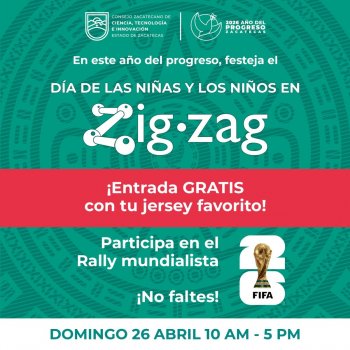 Invita Gobierno de Zacatecas a festejar el Día de las Niñas y los Niños con Rally Zigzag rumbo al Mundial 2026
