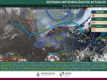 Frente frío 45 genera lluvias y vientos intensos en Oaxaca