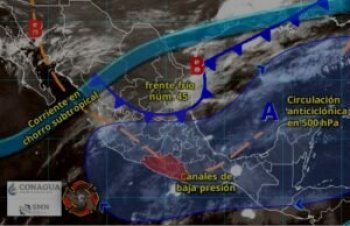 Guerrero espera lluvias ligeras a moderadas este domingo por influencia de frente frío