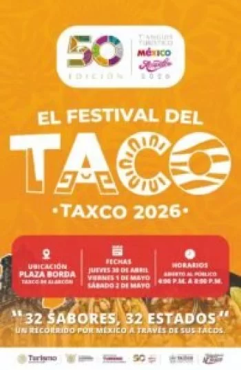 Taxco alista Festival del Taco como parte del Tianguis Turístico 2026