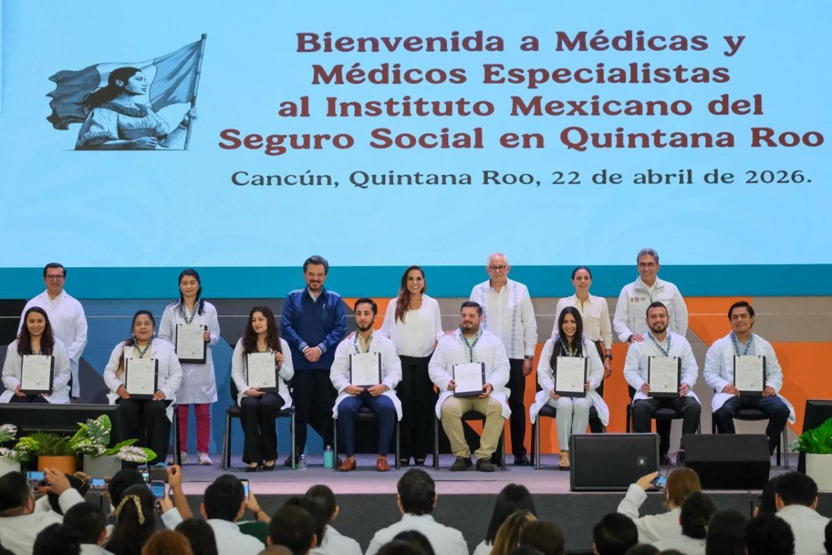 IMSS incorpora a 123 médicos especialistas en Quintana Roo para fortalecer sistema de salud