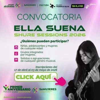 Gobierno de SLP lanza convocatoria Ella Suena 2026 para impulsar talento musical femenino