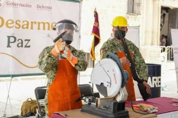 Gobierno instala centro de canje de armas anónimo en Oaxaca con incentivo económico