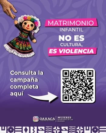 Oaxaca lanza campaña para erradicar matrimonio infantil y uniones tempranas
