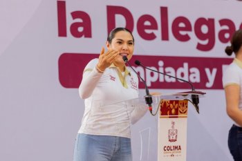 Gobernadora de Colima abandera a deportistas para Olimpiada Nacional 2026