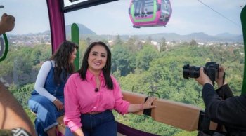 Teleférico de Uruapan reduce tiempos de traslado y transforma la vida de miles, destaca funcionaria