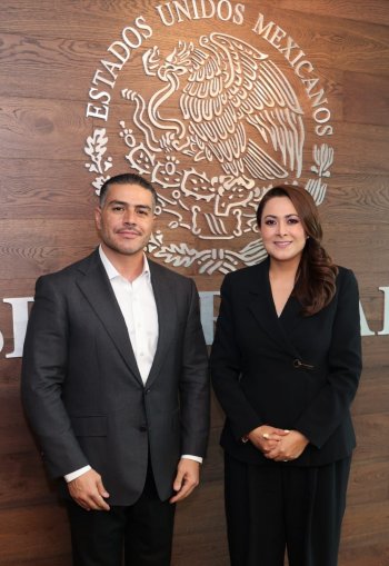 Tere Jiménez y Omar García Harfuch acuerdan fortalecer seguridad en Aguascalientes