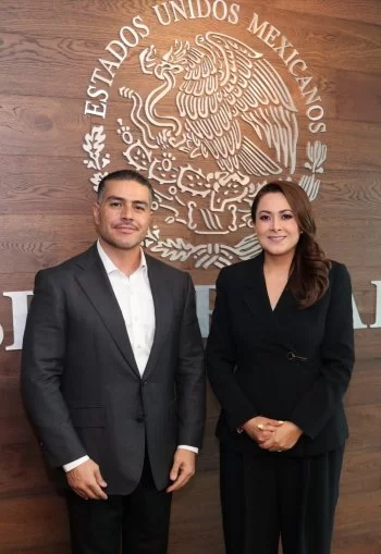 Tere Jiménez y Omar García Harfuch acuerdan fortalecer seguridad en Aguascalientes