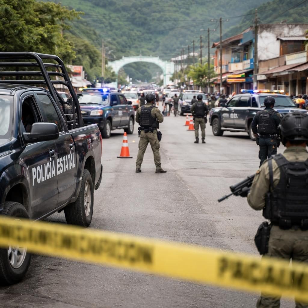 Refuerzan seguridad en Tamazunchale tras balacera que dejó un civil muerto y dos policías lesionados