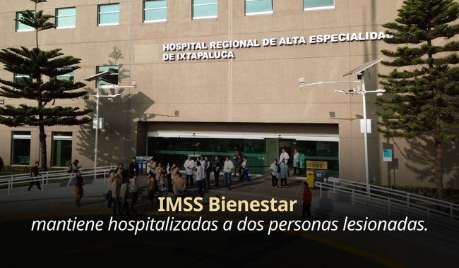 Salud reporta tres lesionados tras incidente en Teotihuacán; uno fue trasladado al ISSSTE