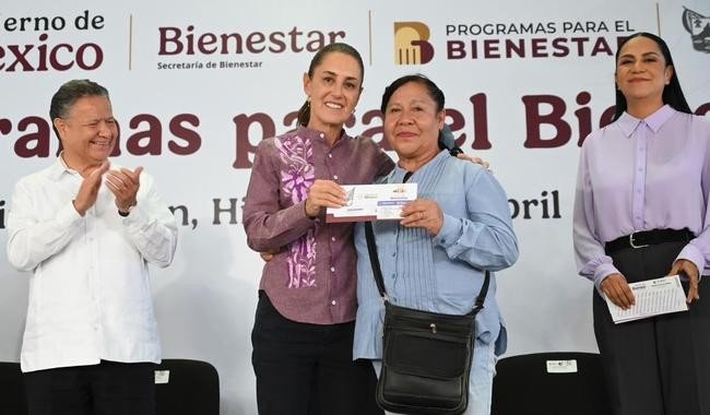 Sheinbaum: 42 millones de mexicanos reciben Programas para el Bienestar; anuncia inversión en Hidalgo